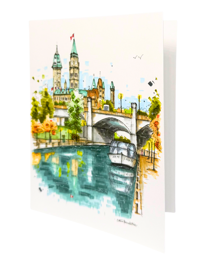 Rideau Canal and Parliament Building Greeting Card