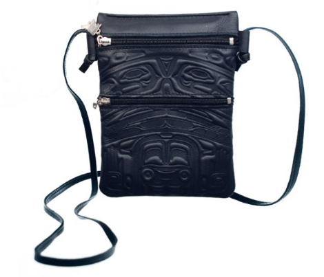 Deerskin Crossbody Pouch Black