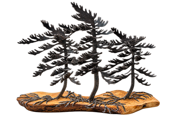 Windswept Pine & Wood Sculpture