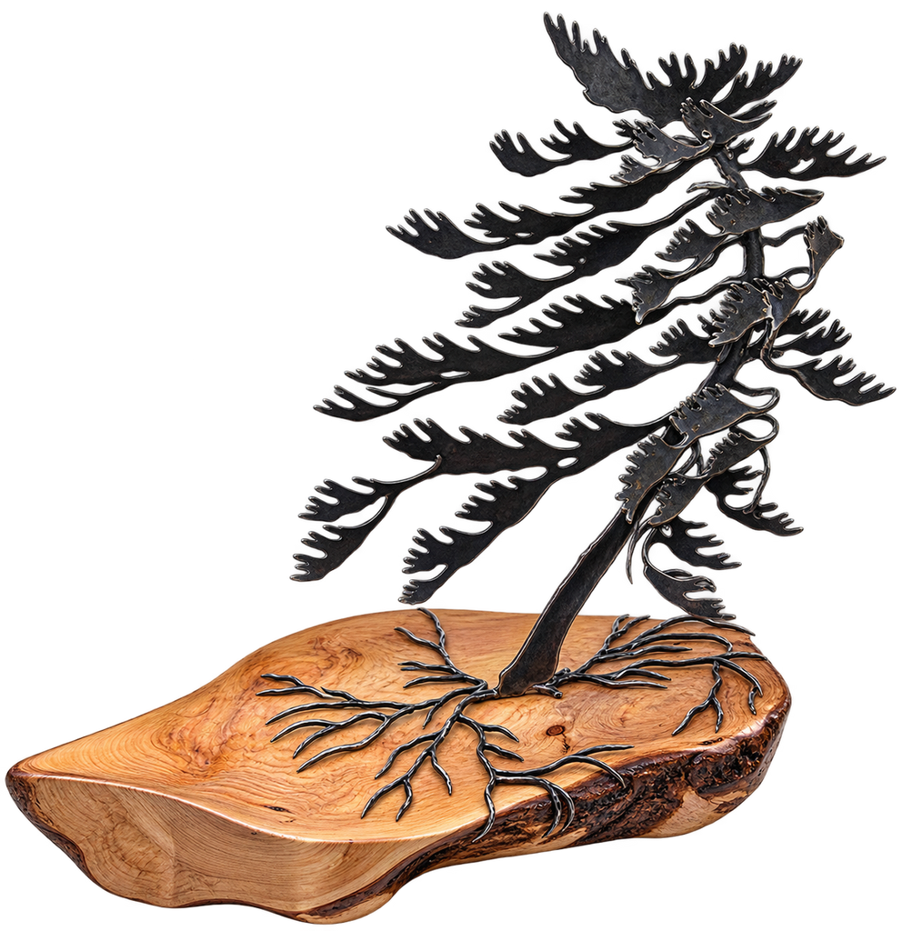 Windswept Pine & Wood Sculpture