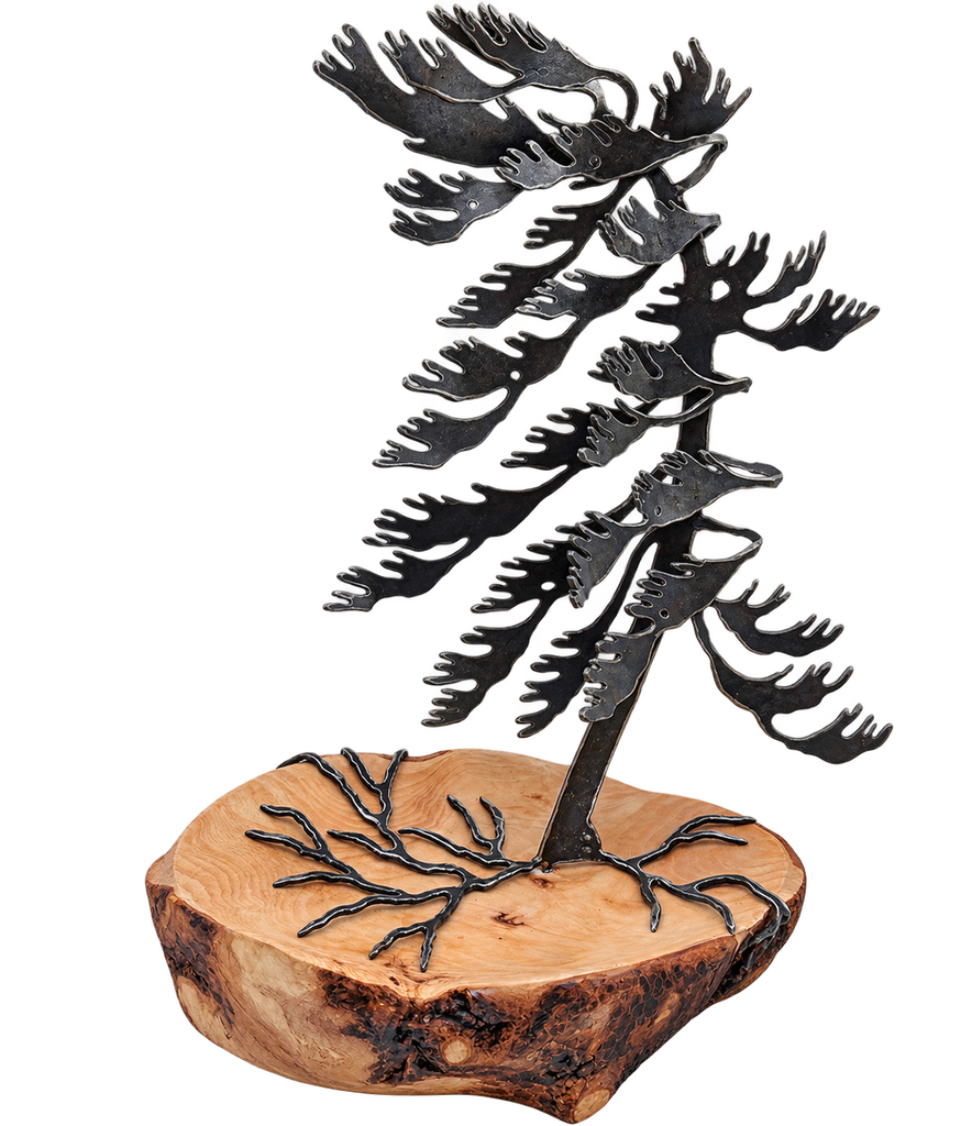 Windswept Pine & Wood Sculpture