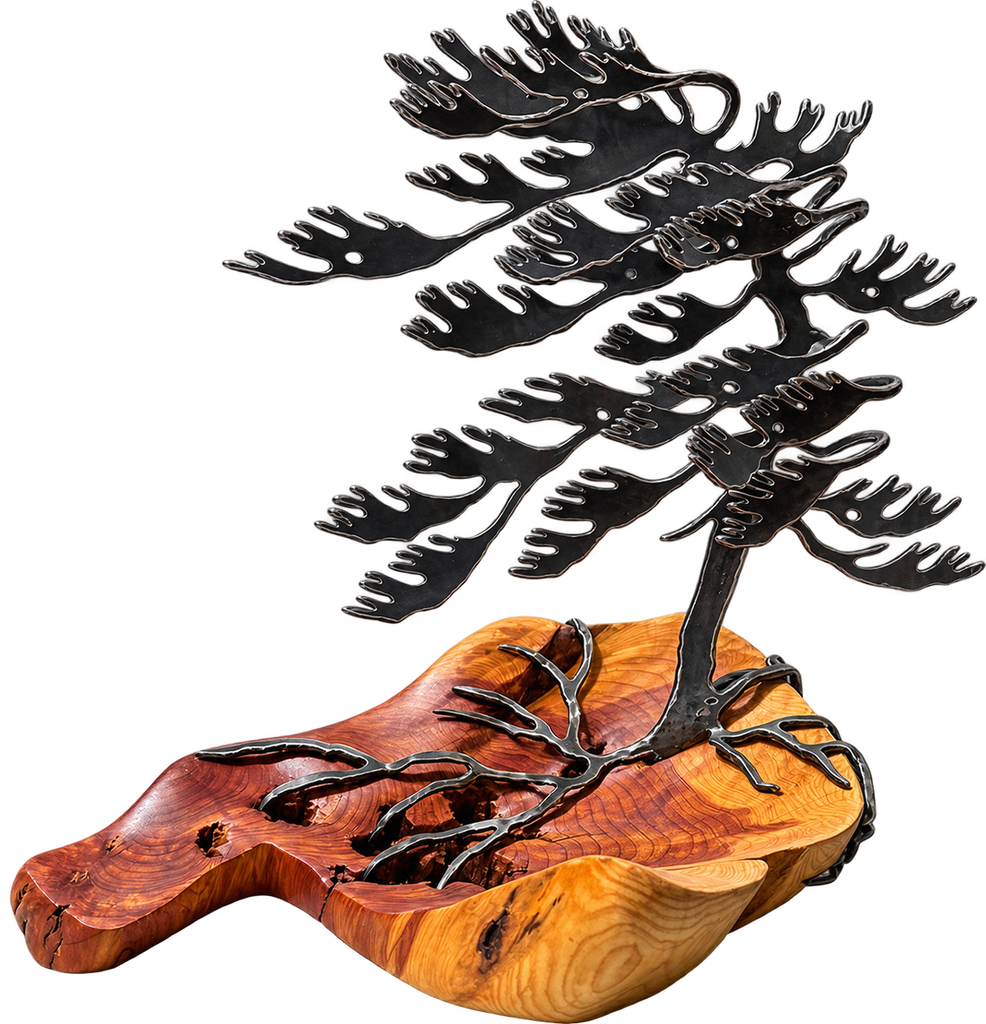 Windswept Pine & Wood Sculpture