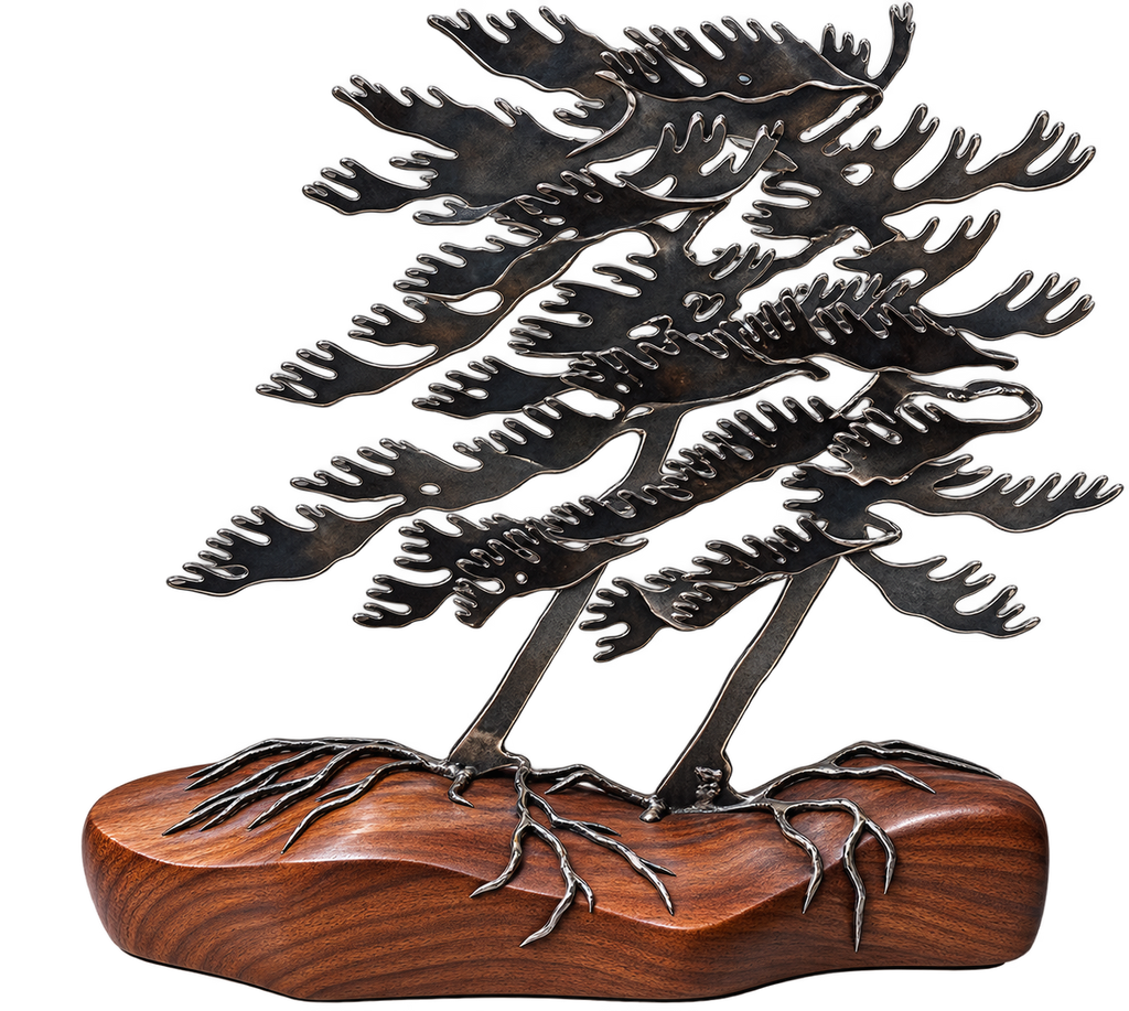 Windswept Pine & Wood Sculpture