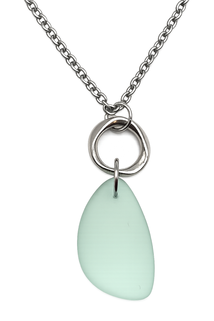 Cultured Sea Glass Necklace Green
