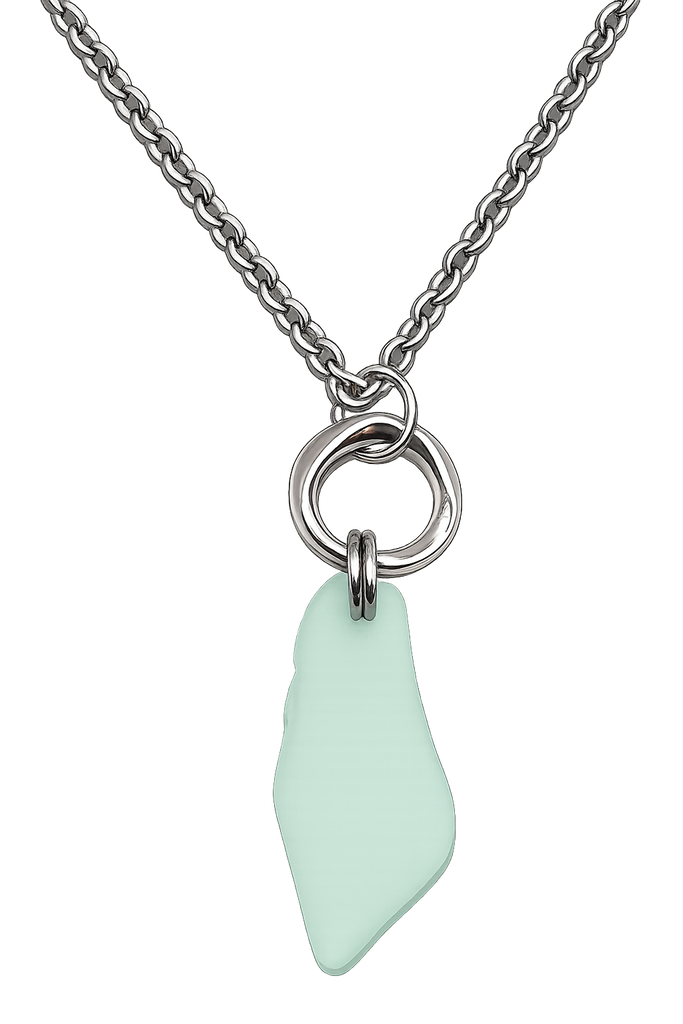 Cultured Sea Glass Necklace Green