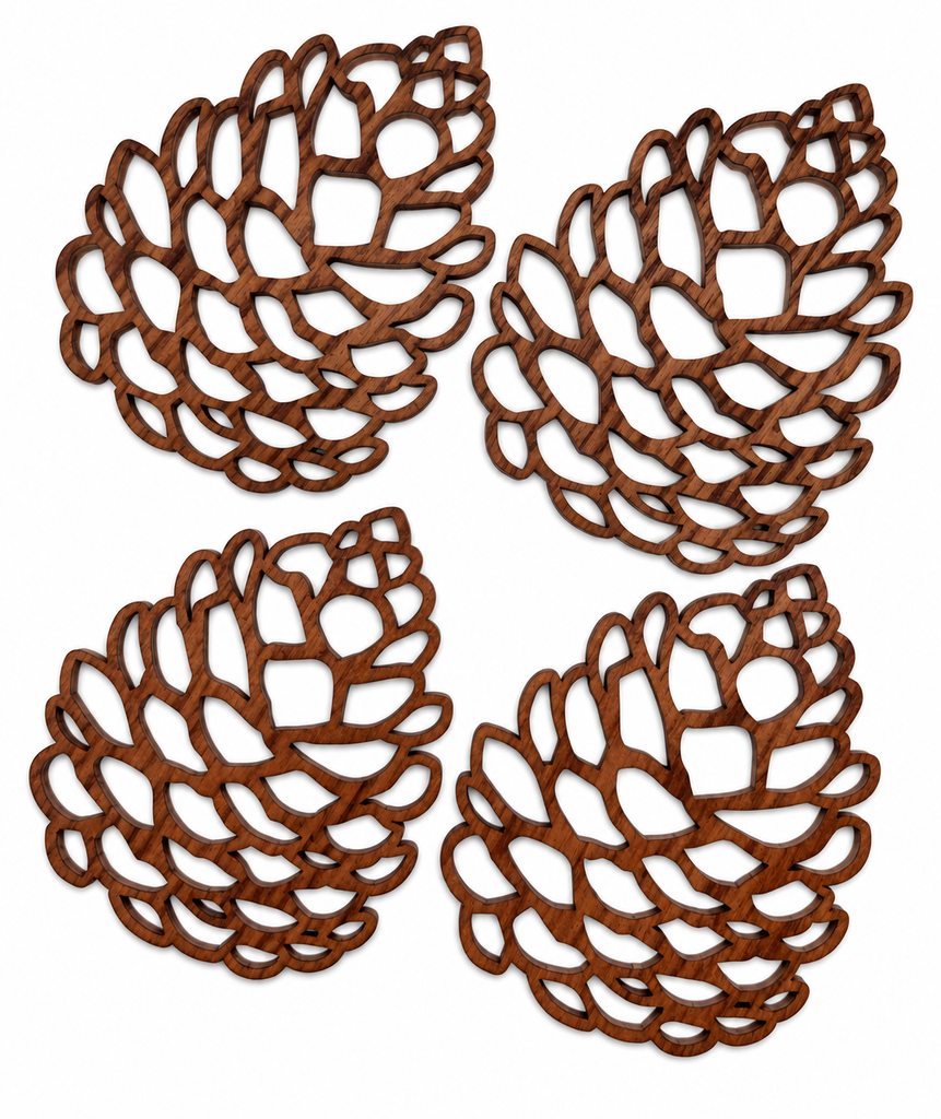 Pine Cone Shaped Coaster Set