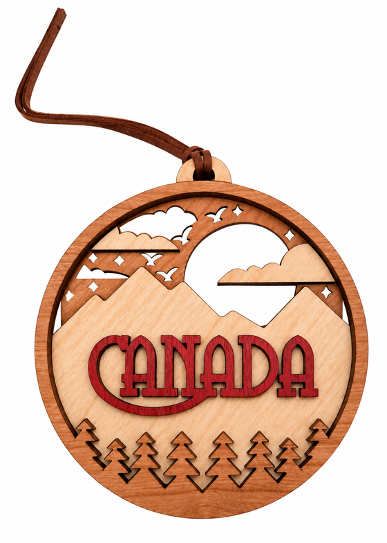 Canada Layered Mountains Ornament