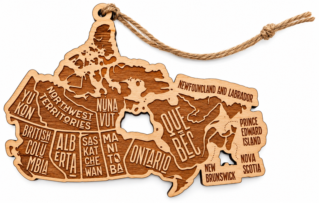 Map of Canadian Provinces Ornament
