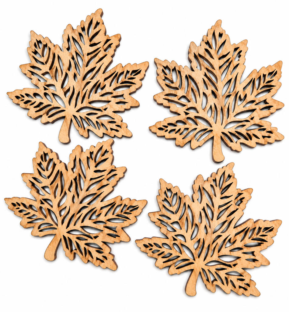 Maple Leaf Shaped Coaster Set Maple
