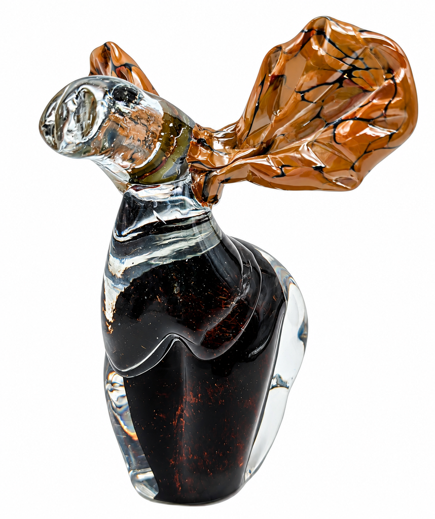 Moose Blown Glass Art
