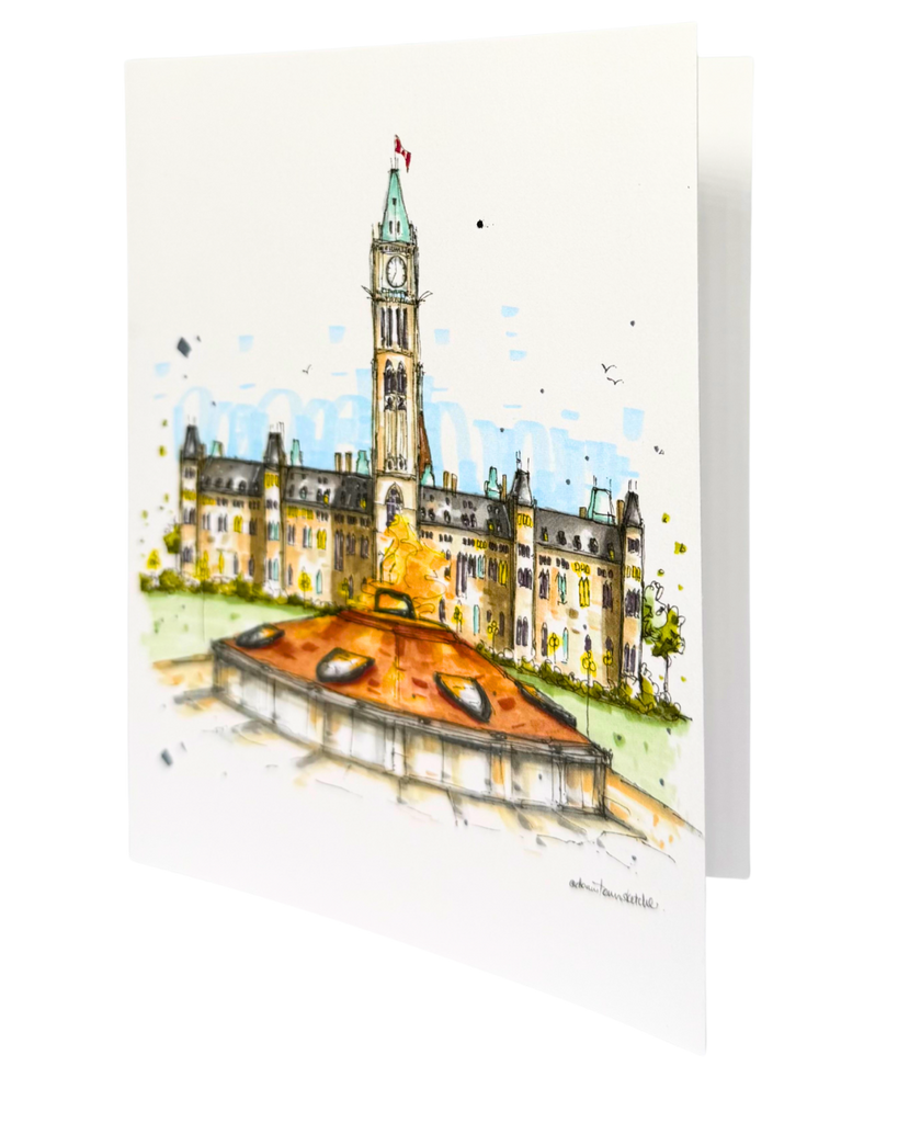 Centennial Flame and Parliament Greeting Card