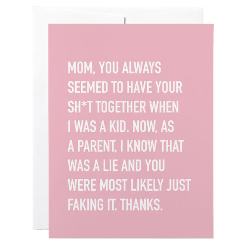 Mom Shit Together Card