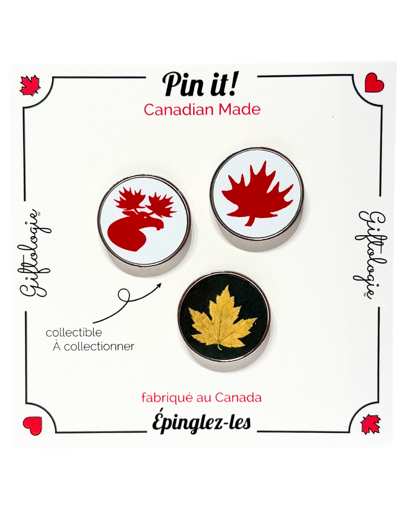 Maple Leaf Set of 3 Pins