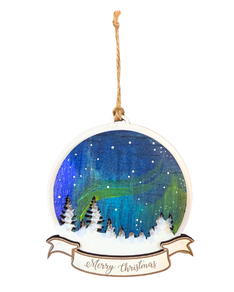 Northern Lights Round Ornament
