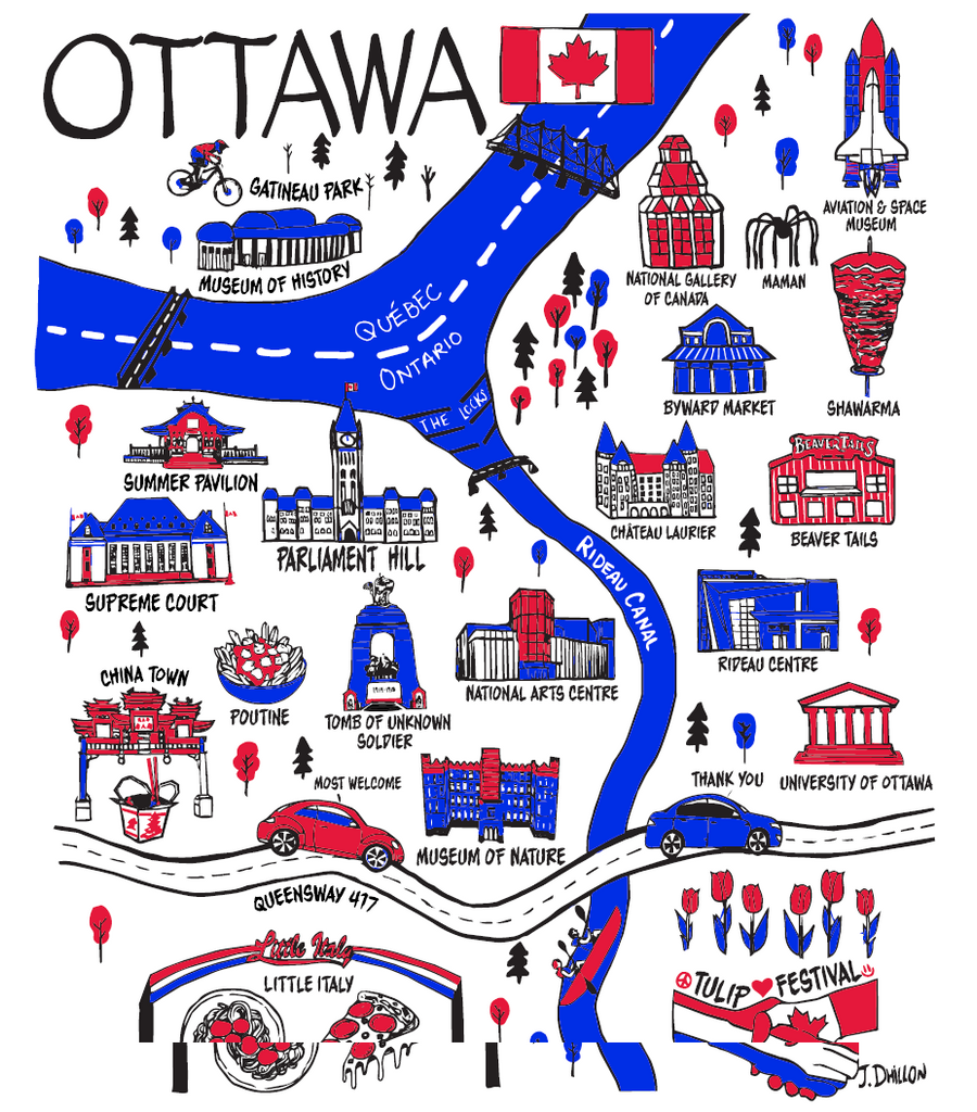 Ottawa Landmarks Tote Bag