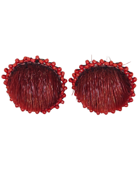 Beaded Sealskin Earrings - Maggie T. Kulula