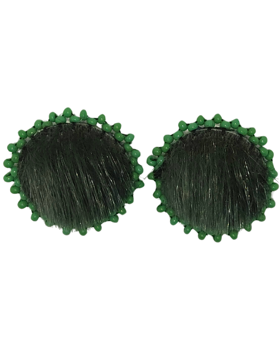 Beaded Sealskin Earrings - Maggie T. Kulula