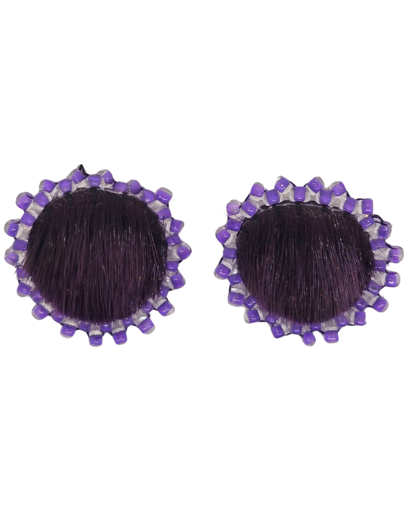 Beaded Sealskin Earrings - Maggie T. Kulula