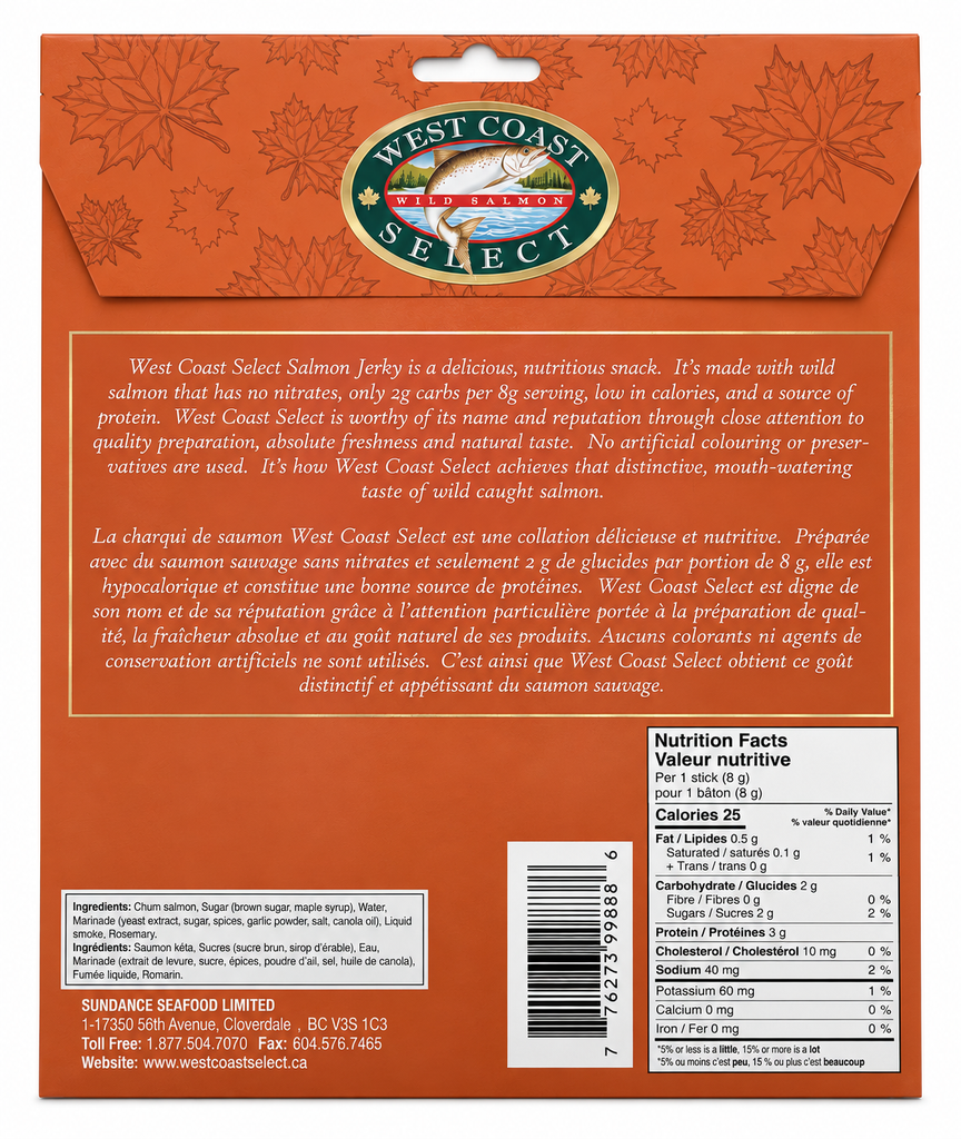 Maple Salmon Jerky - 90g