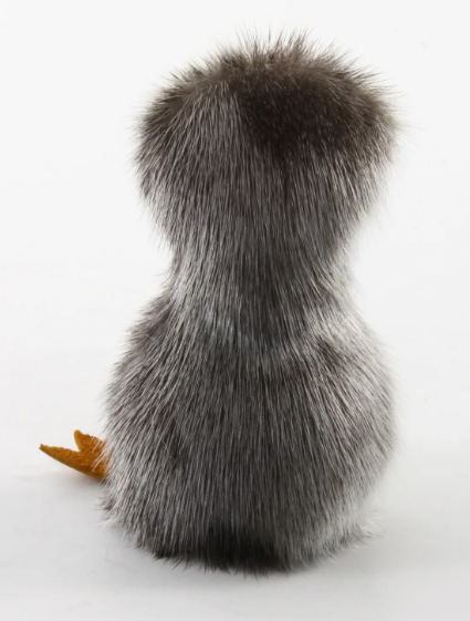 Grey Sealskin Ookpik (Owl) - Daisy Savard