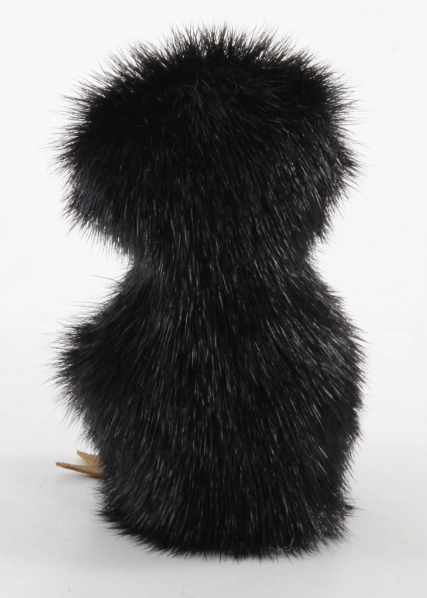 Black Sealskin Ookpik (Owl) - Daisy Savard