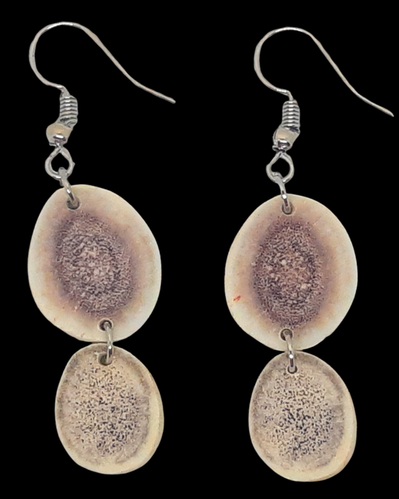 Caribou Antler Earrings - Linda Nuturagungnerk