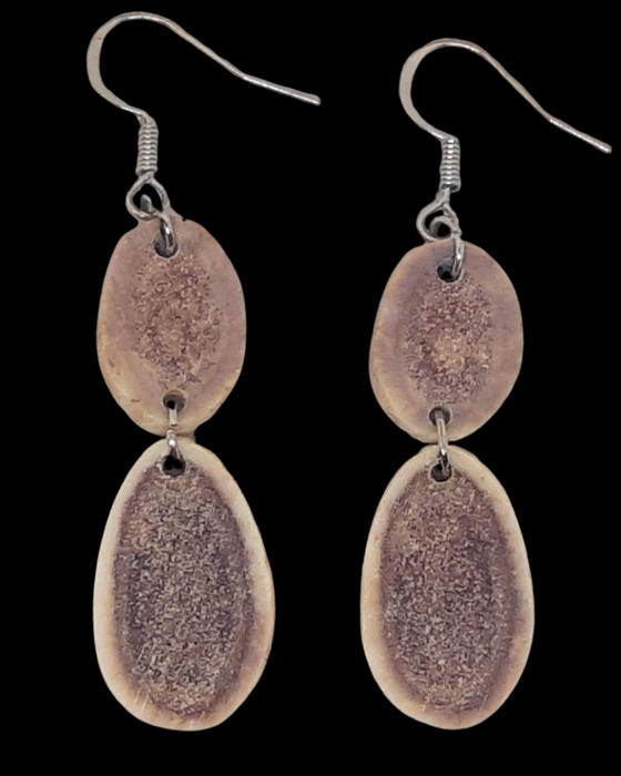 Caribou Antler Earrings - Linda Nuturagungnerk