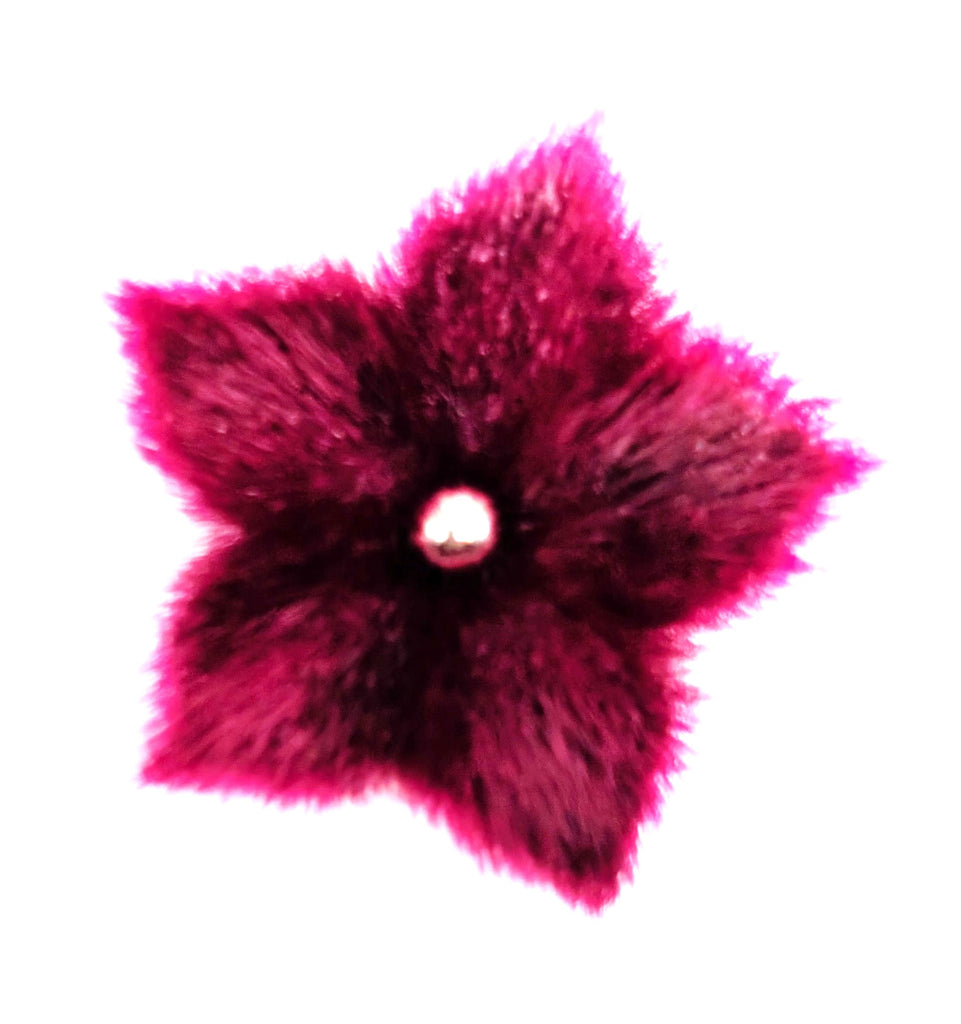 Sealskin Flower Brooch