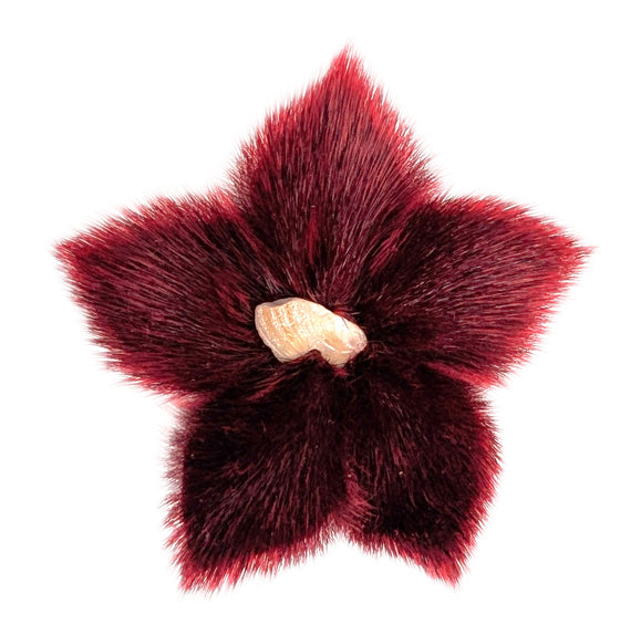 Sealskin Flower Brooch