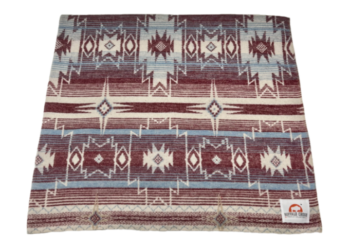 First Nations Throw Blanket - Blue Ice