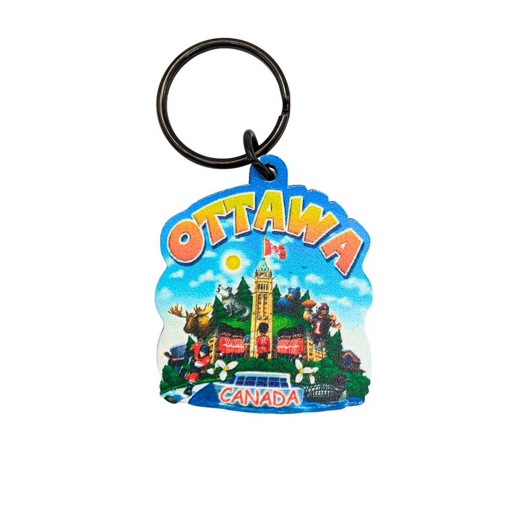 Ottawa Cartoon Painted Key Chain