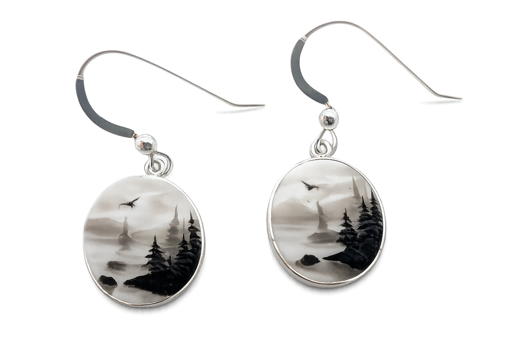 Cedar Mist Hook Earrings
