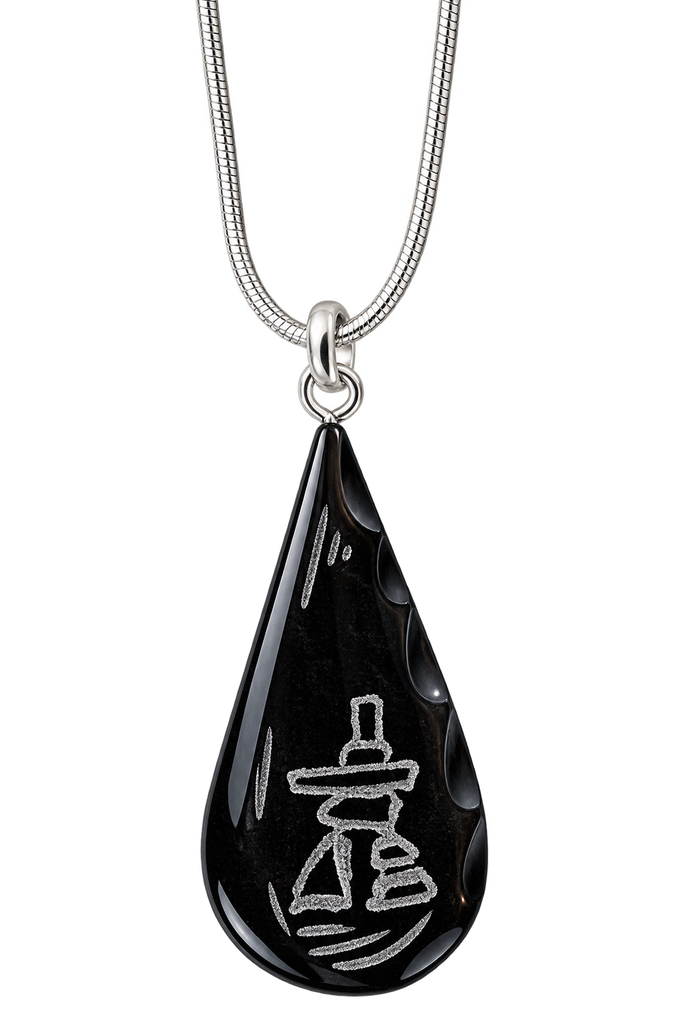 Baleen Inukshuk Pendent - Sandy Maniapik