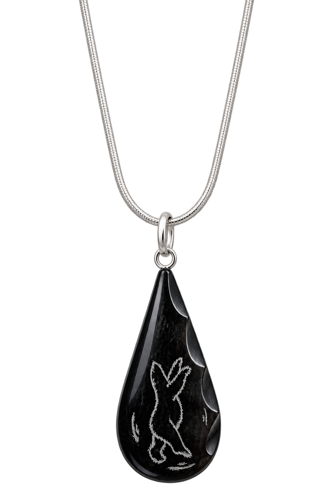 Baleen Dancing Bear Pendent - Sandy Maniapik