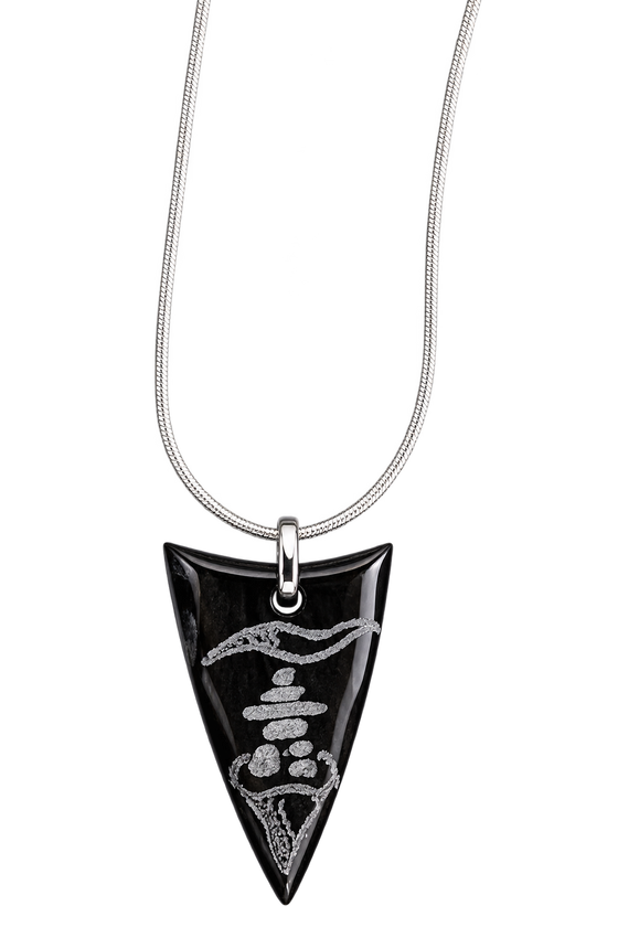 Baleen Inukshuk Pendent - Sandy Maniapik