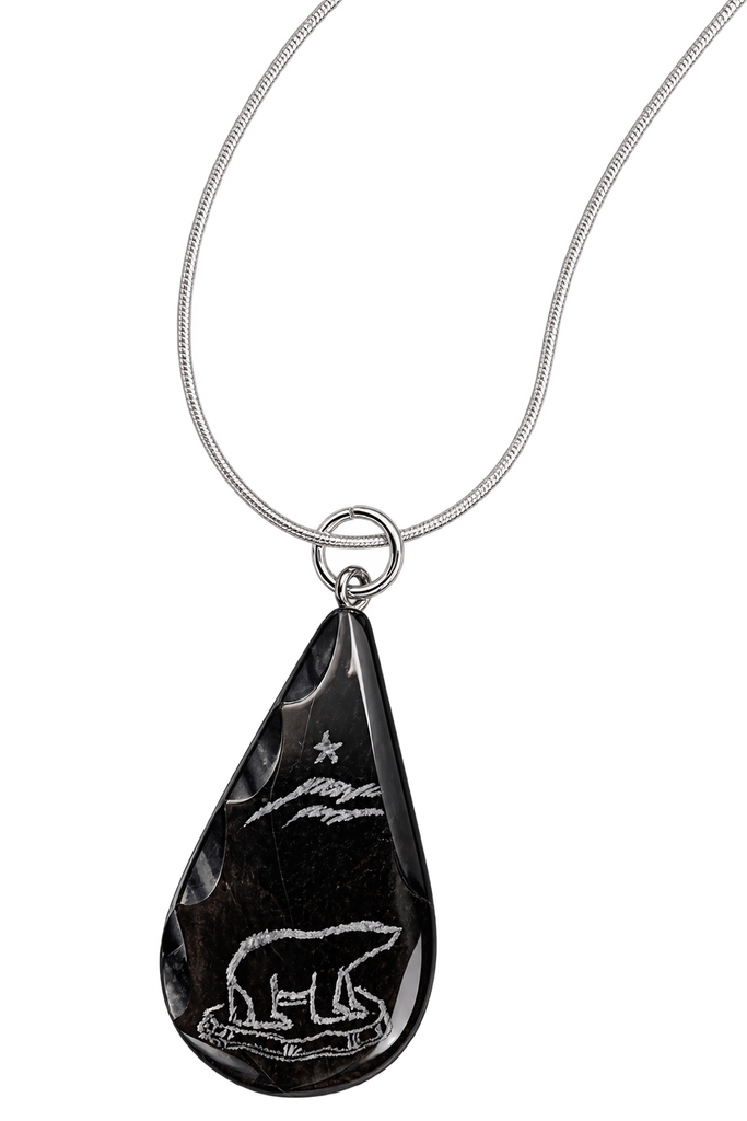 Baleen Standing Bear Pendent - Sandy Maniapik