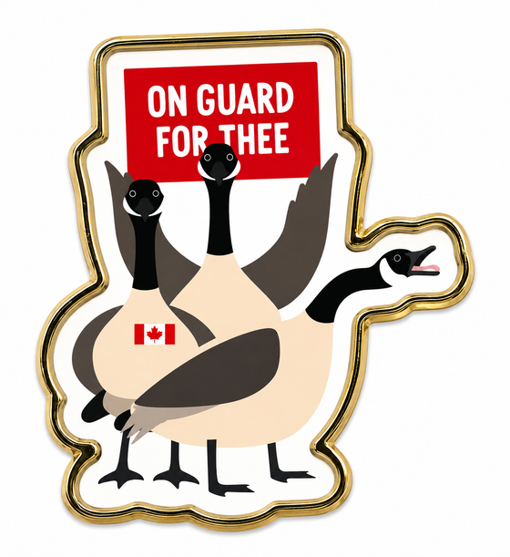 Geese On Guard for Thee Lapel Pin