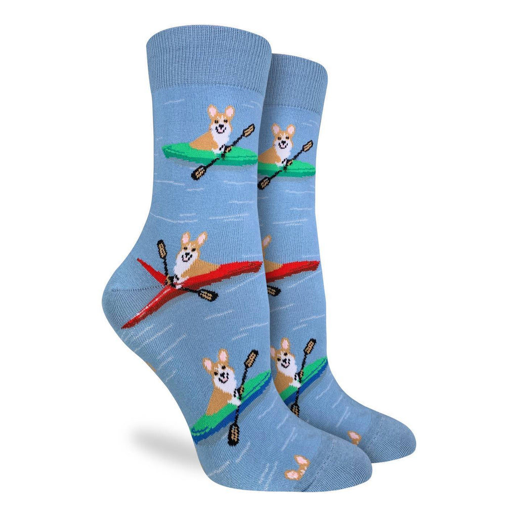 Women's Corgi Kayaking Crew Socks