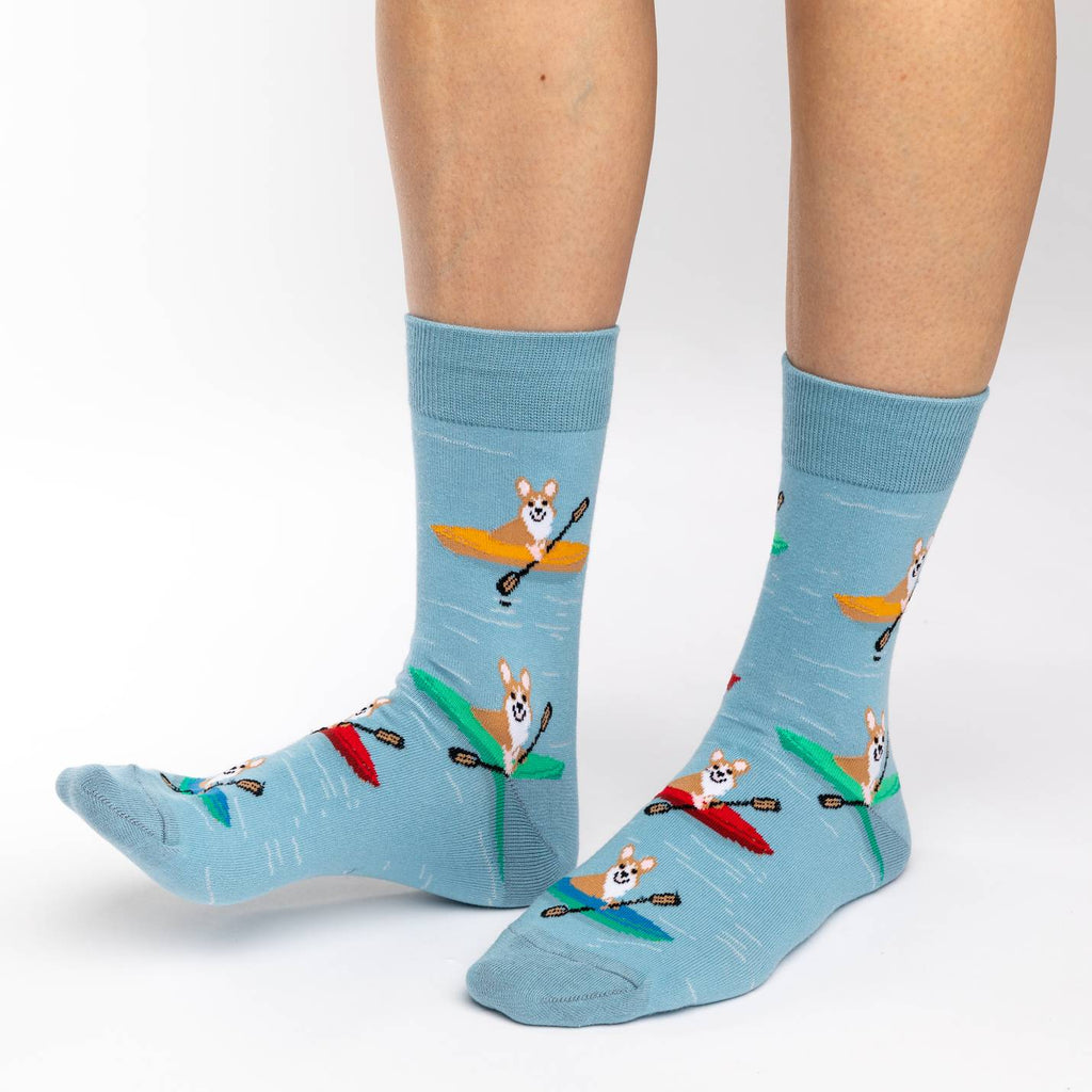 Women's Corgi Kayaking Crew Socks