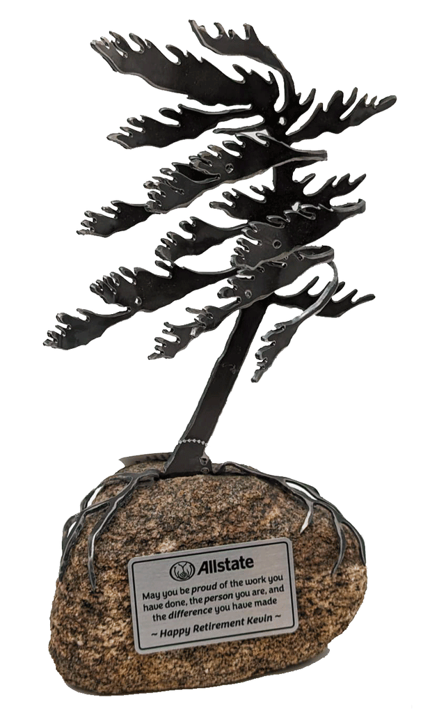 Engraved Plate for Windswept Pine Sculpture