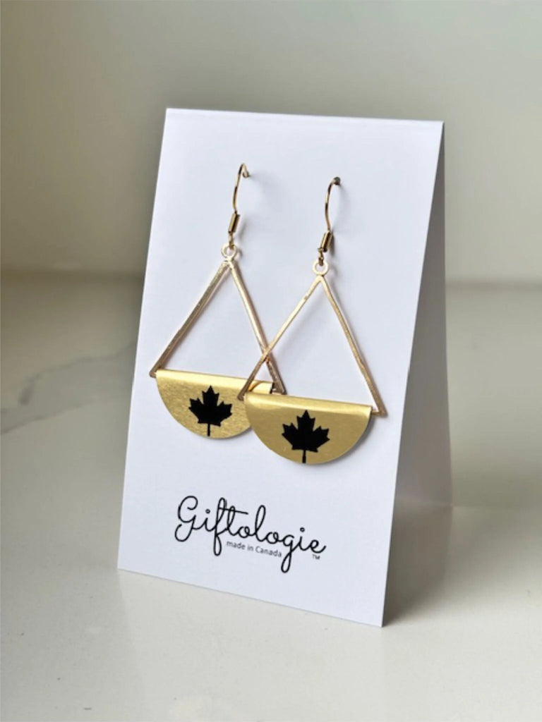 Dangle Gold and Black Earrings