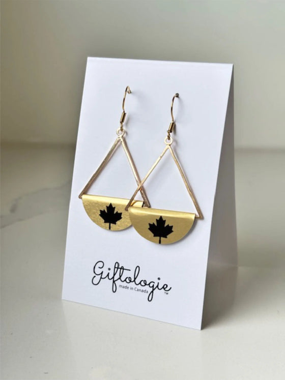 Dangle Gold and Black Earrings