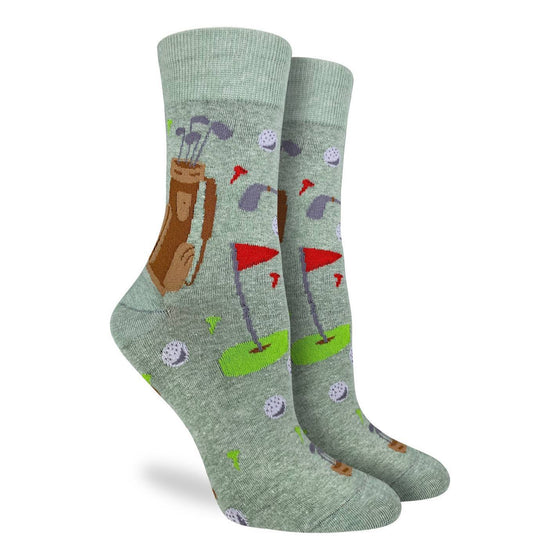Women's Golf Green Crew Socks
