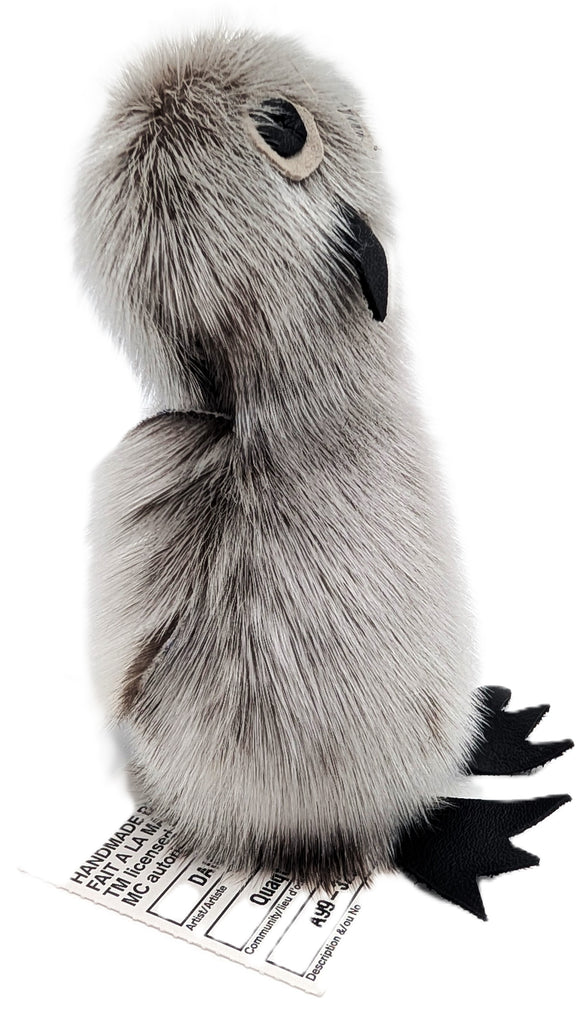 Grey Sealskin Ookpik (Owl) - Daisy Savard