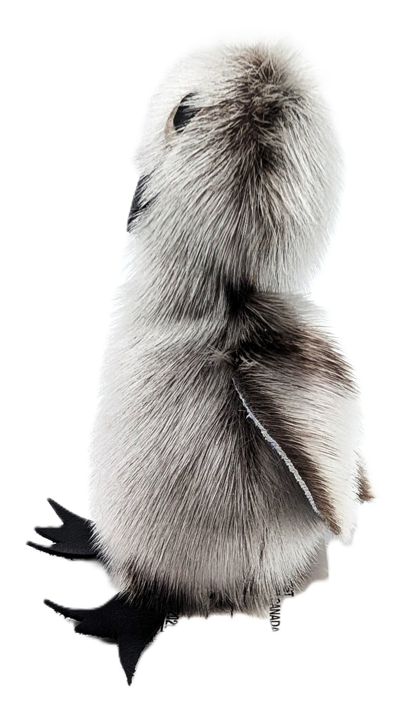 Grey Sealskin Ookpik (Owl) - Daisy Savard