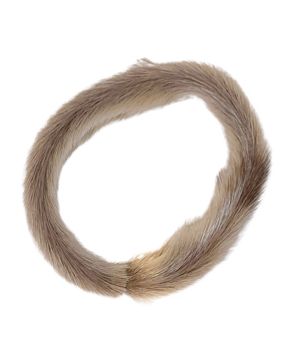 Women's bracelet made of grey sealskin fur and leather to fit a medium adult wrist.