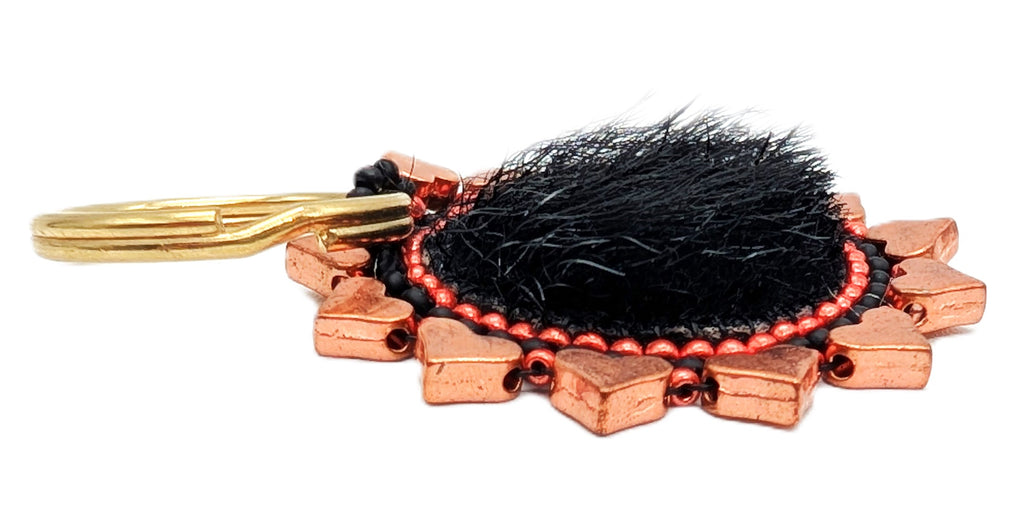 Beaded Sealskin Keychain