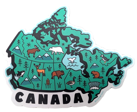 Map of Canada Shaped Postcard