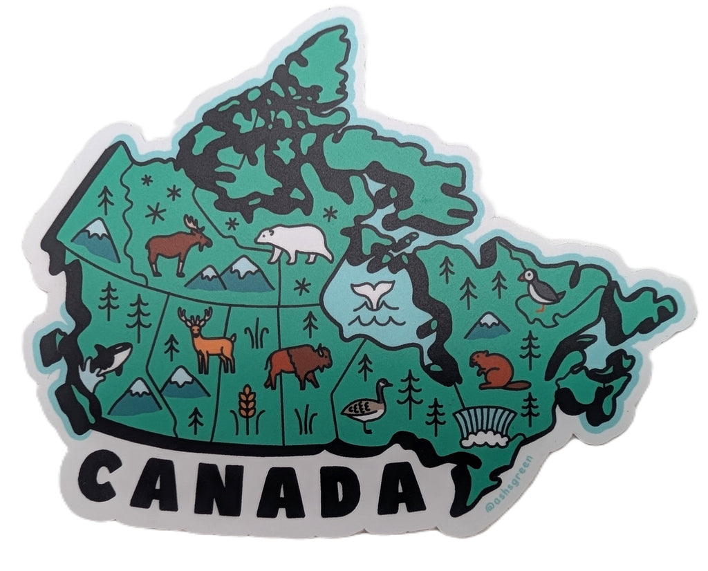 Map of Canada Sticker