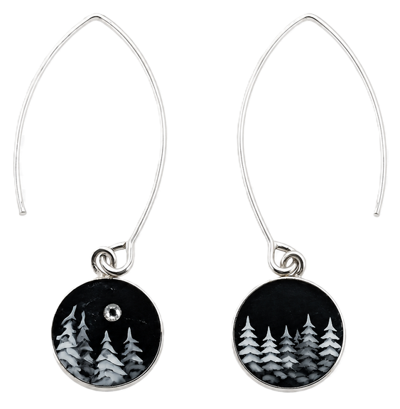 Midnight Cedars Hook Earrings